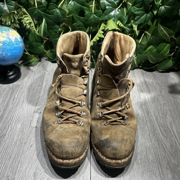 Vintage Brevettata Montagna Mountaineering Hiking Boots Swiss  Made Size 12 main image 3